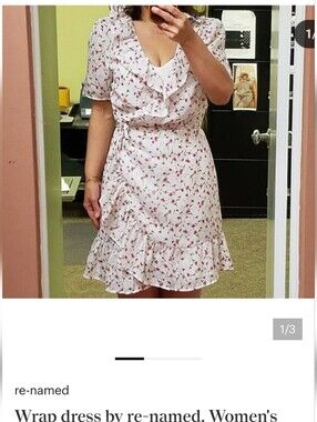 2 Wrap Dresses By Re-named. Women's Large Outstanding Condition.